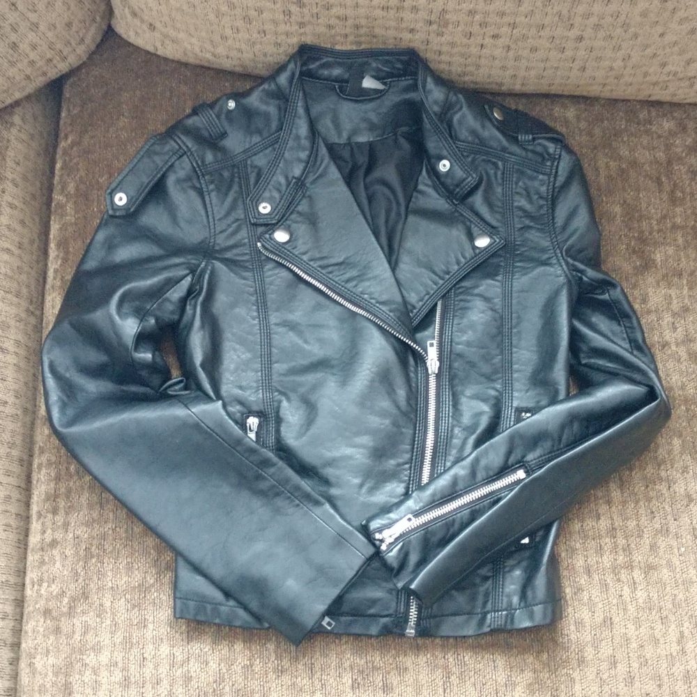 H&M faux leather jacket